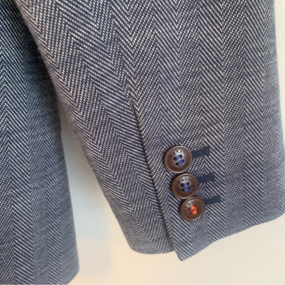 Baker by Ted Baker Anchor Sail Theme Herringbone Blazer Jacket - Picture 13 of 15
